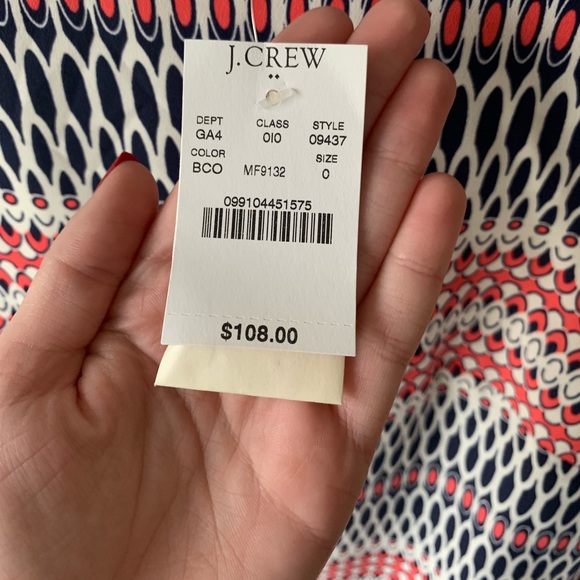 J. Crew Long Sleeve Patterned Shift Dress 0 - Picture 7 of 7